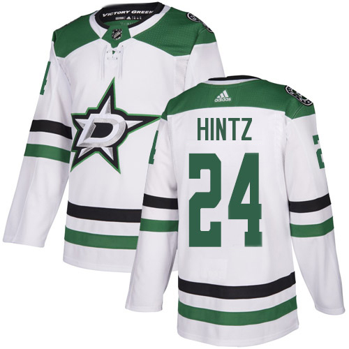 Adidas Men Dallas Stars 24 Roope Hintz White Road Authentic Stitched NHL Jersey